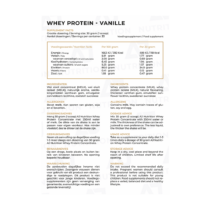 AJ Nutrition Whey Protein Concentrate Vanille Fact